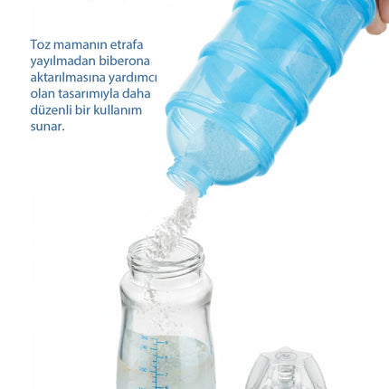 Babyjem Mavi Katlı Toz Mama Kabı