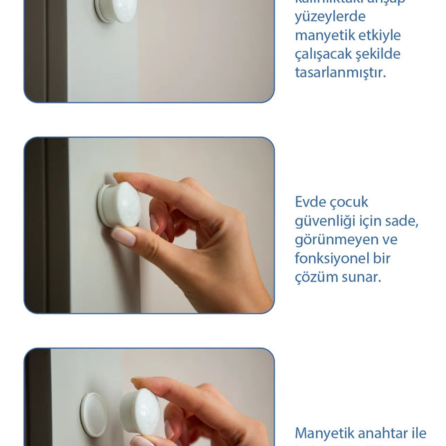 Babyjem Mıknatıslı Çekmece Kilidi 4in1