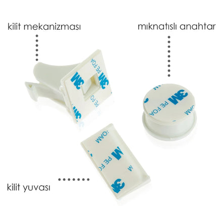 Babyjem Mıknatıslı Çekmece Kilidi 4in1