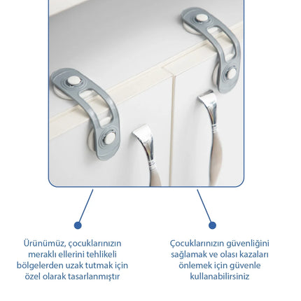 Babyjem Mini Çok Amaçlı Bebek Emiyet Kiliti 2 Adet Beyaz