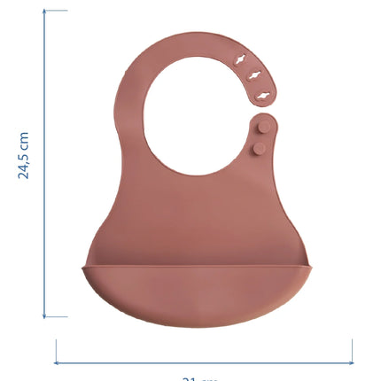 Babyjem Mini Silikon Mama Önlüğü Mocha