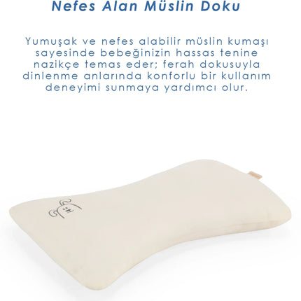 Babyjem Muslin Bebek Uyku Yastığı Ekru