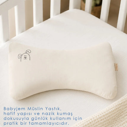 Babyjem Muslin Bebek Uyku Yastığı Ekru
