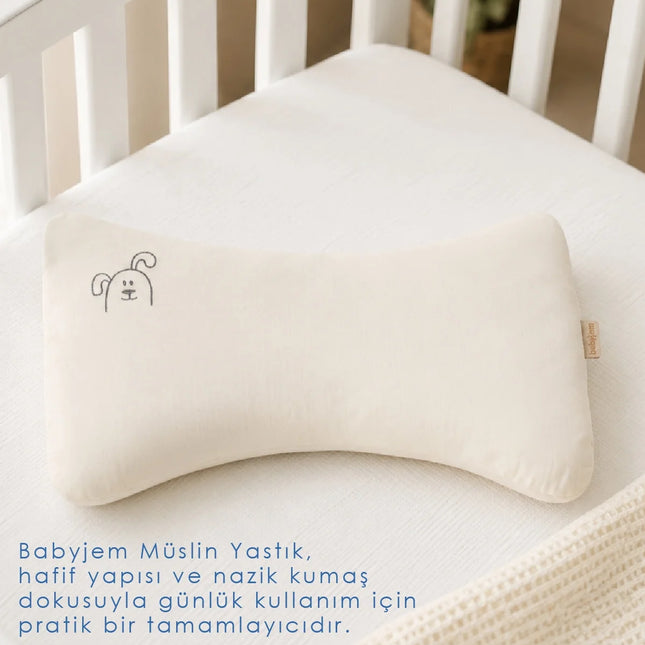 Babyjem Muslin Bebek Uyku Yastığı Ekru