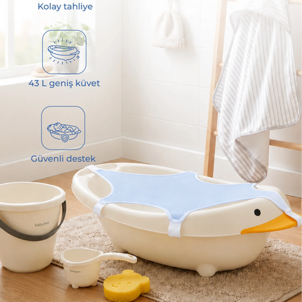 Babyjem Neşeli Ördek Banyo Seti 5 Parça Kum Beji
