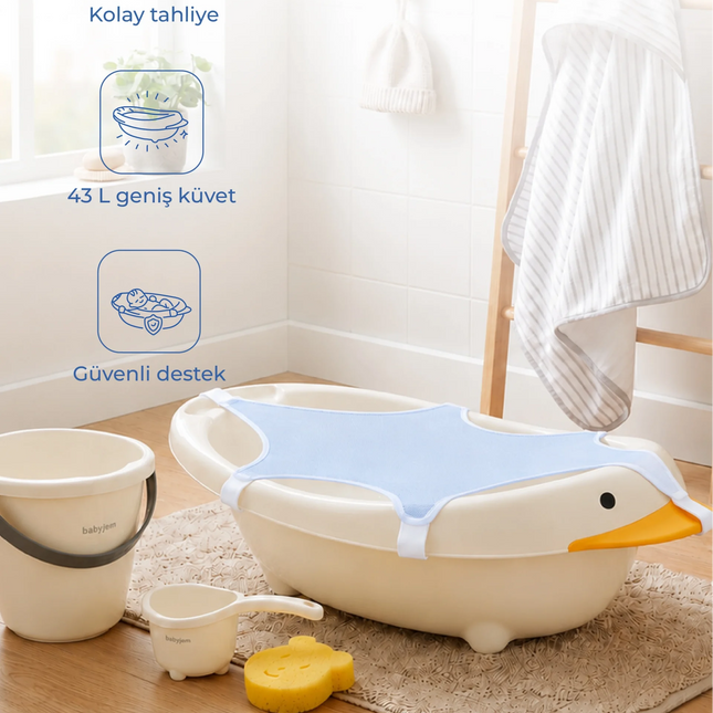 Babyjem Neşeli Ördek Banyo Seti 5 Parça Kum Beji