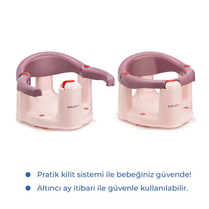 Babyjem Önden Açılır Banyo & Mama Oturağı Mürdüm