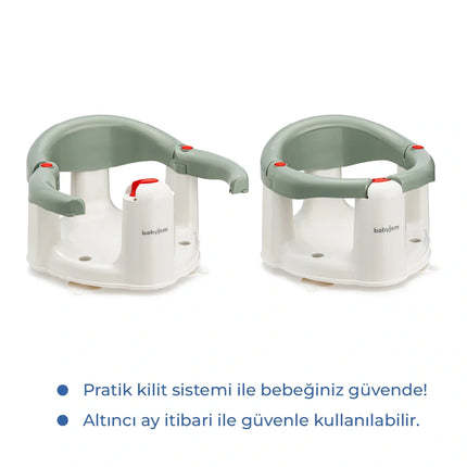 Babyjem Önden Açılır Banyo & Mama Oturağı Soft Yeşil