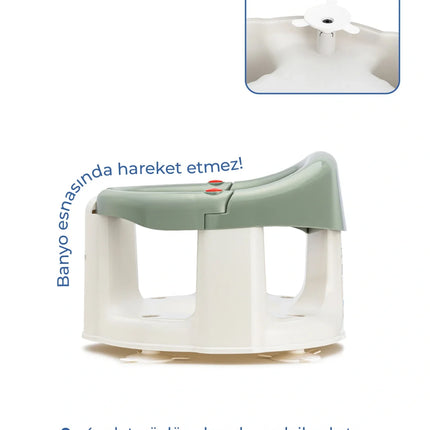Babyjem Önden Açılır Banyo & Mama Oturağı Soft Yeşil