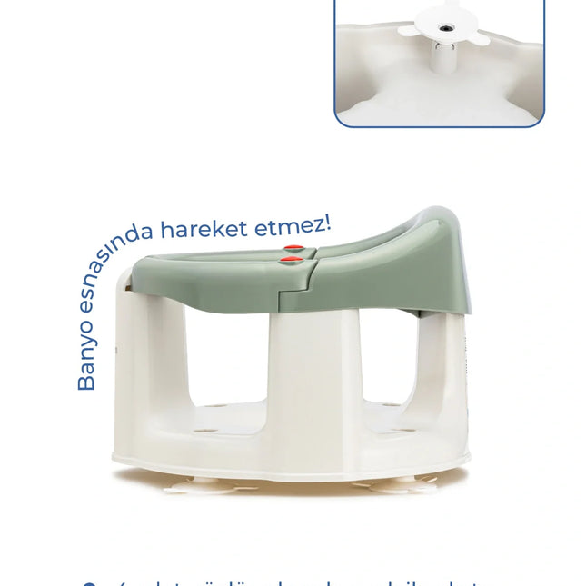 Babyjem Önden Açılır Banyo & Mama Oturağı Soft Yeşil