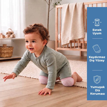 Babyjem Örgü Emekleme Dizliği Pembe