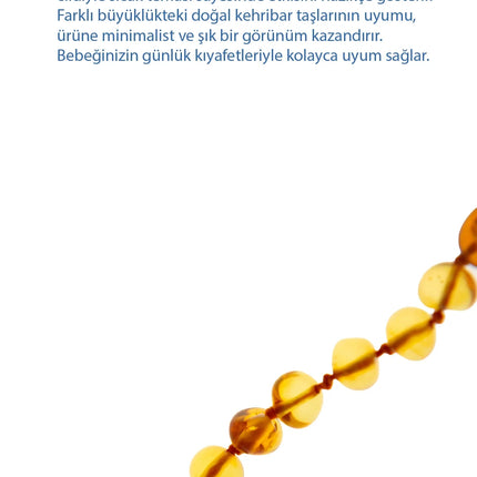 Babyjem Orjinal Sertifikalı Kehribar Bebek Bilekliği Bal