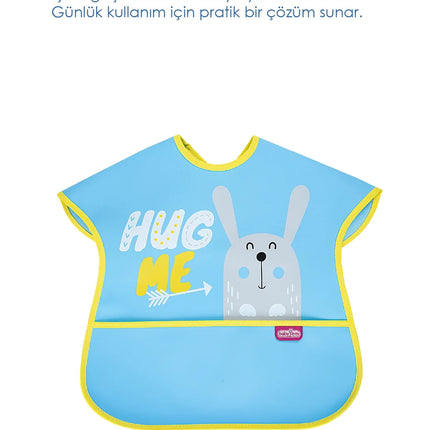 Babyjem Poli Muşamba Büyük Mama Önlüğü Mavi
