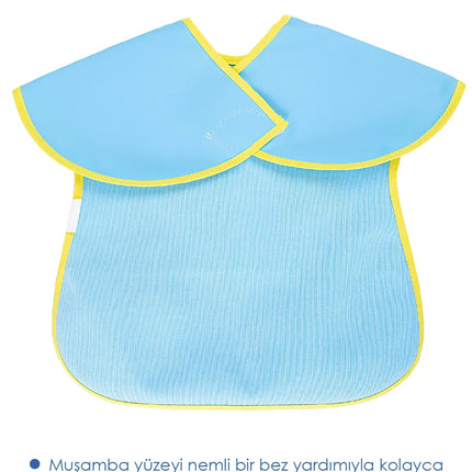 Babyjem Poli Muşamba Büyük Mama Önlüğü Mavi