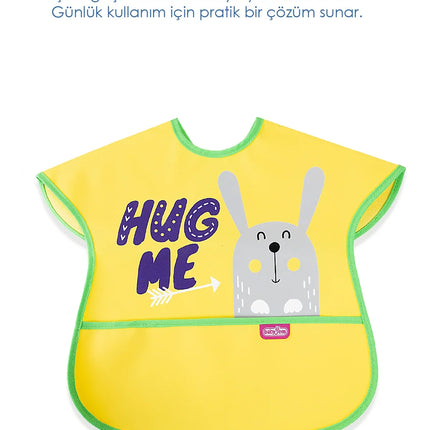 Babyjem Poli Muşamba Mama Önlüğü Büyük Sarı