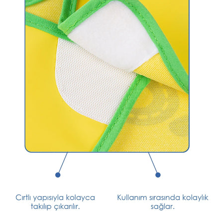 Babyjem Poli Muşamba Mama Önlüğü Büyük Sarı