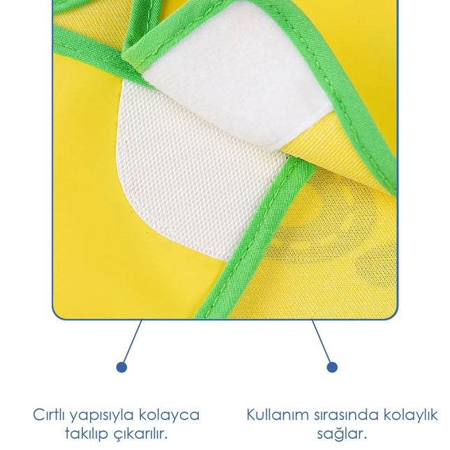 Babyjem Poli Muşamba Mama Önlüğü Büyük Sarı