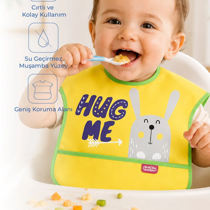 Babyjem Poli Muşamba Mama Önlüğü Büyük Sarı