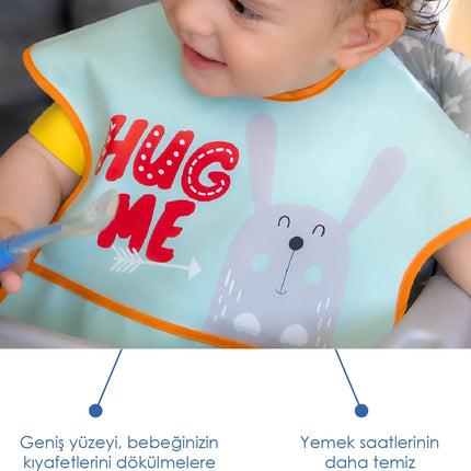 Babyjem Poli Muşamba Mama Önlüğü Büyük Yeşil