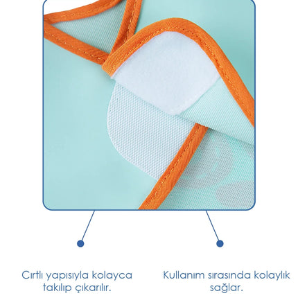 Babyjem Poli Muşamba Mama Önlüğü Büyük Yeşil