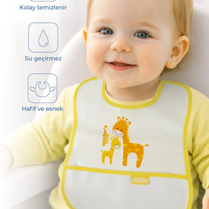 Babyjem Poli Muşamba Mama Önlüğü Küçük Sarı