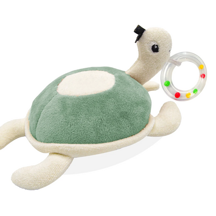 Babyjem Sevimli Yürüme Arkadaşım Çıngıraklı Peluş Kaplumbağa Mint