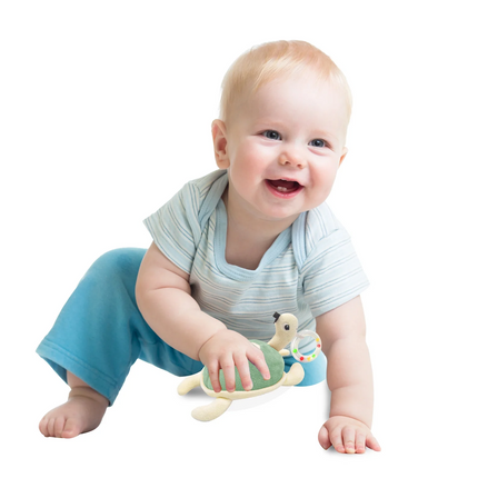 Babyjem Sevimli Yürüme Arkadaşım Çıngıraklı Peluş Kaplumbağa Mint