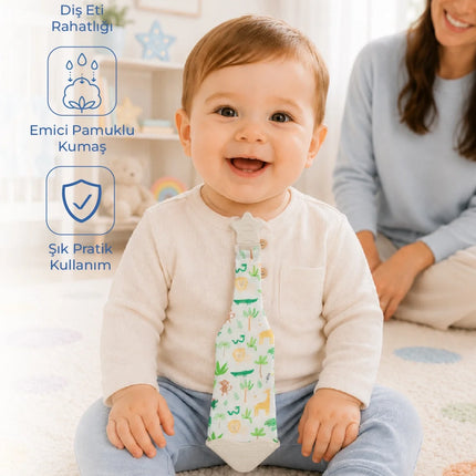 Babyjem Silikon Diş Kaşıyıcı Fular & Kravat Diş Kaşıyıcı Beyaz Outlet