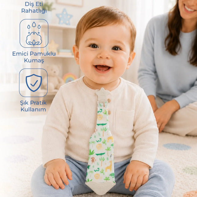 Babyjem Silikon Diş Kaşıyıcı Fular & Kravat Diş Kaşıyıcı Beyaz Outlet