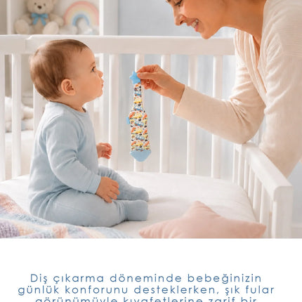 Babyjem Silikon Diş Kaşıyıcı Fular & Kravat Diş Kaşıyıcı Mavi Outlet