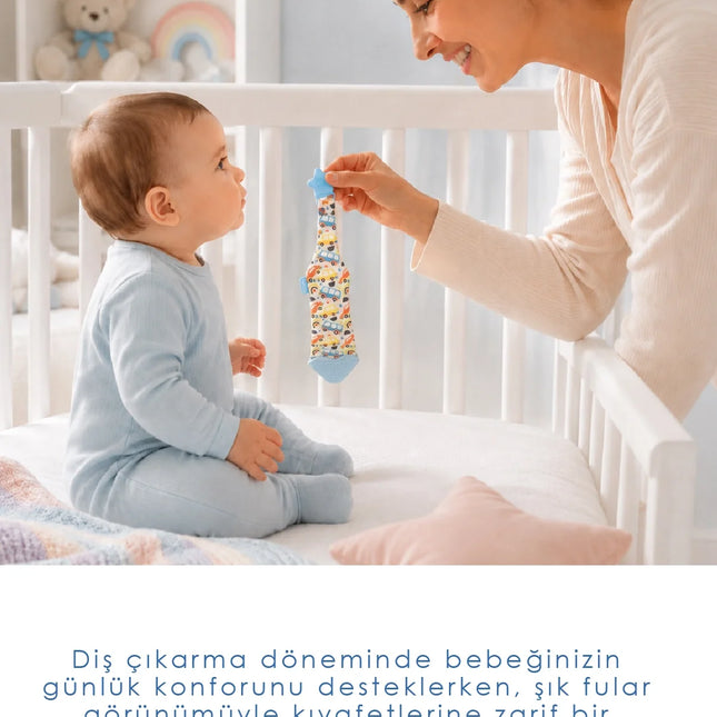 Babyjem Silikon Diş Kaşıyıcı Fular & Kravat Diş Kaşıyıcı Mavi Outlet