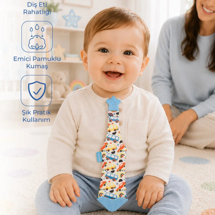 Babyjem Silikon Diş Kaşıyıcı Fular & Kravat Diş Kaşıyıcı Mavi Outlet