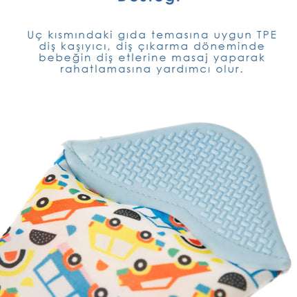 Babyjem Silikon Diş Kaşıyıcı Fular & Kravat Diş Kaşıyıcı Mavi Outlet