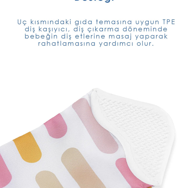 Babyjem Silikon Diş Kaşıyıcı Fular & Kravat Gülen Yüz Pembe
