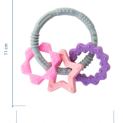 Babyjem Silikon Halka Diş Kaşıyıcı Pembe
