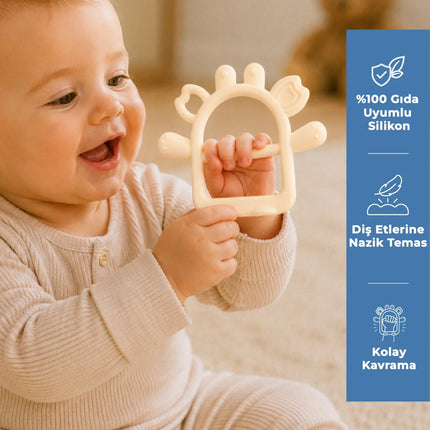 Babyjem Silikon Kolay Kavrama Diş Kaşıyıcı Ekru