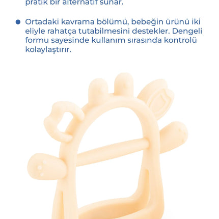 Babyjem Silikon Kolay Kavrama Diş Kaşıyıcı Ekru