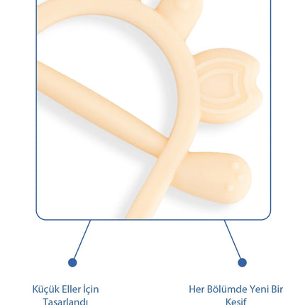 Babyjem Silikon Kolay Kavrama Diş Kaşıyıcı Ekru