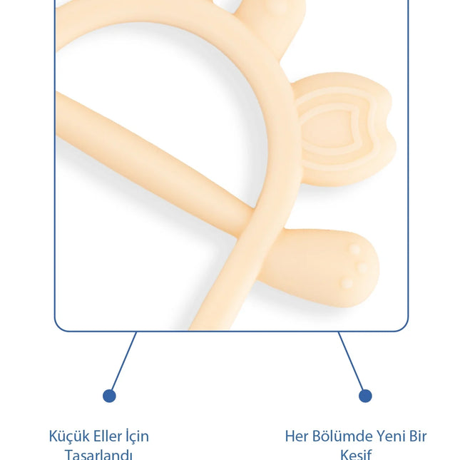Babyjem Silikon Kolay Kavrama Diş Kaşıyıcı Ekru