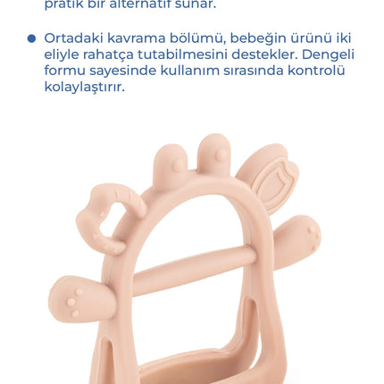Babyjem Silikon Kolay Kavrama Diş Kaşıyıcı Pembe