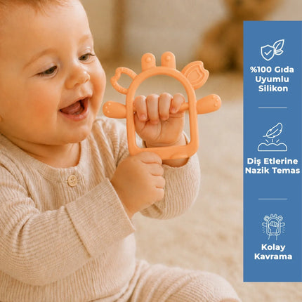 Babyjem Silikon Kolay Kavrama Diş Kaşıyıcı Soft Somon