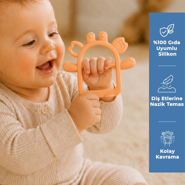 Babyjem Silikon Kolay Kavrama Diş Kaşıyıcı Soft Somon