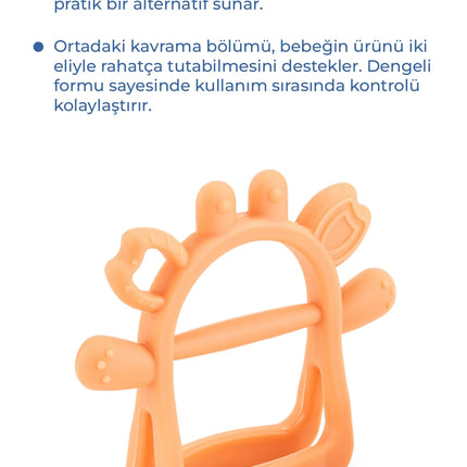 Babyjem Silikon Kolay Kavrama Diş Kaşıyıcı Soft Somon