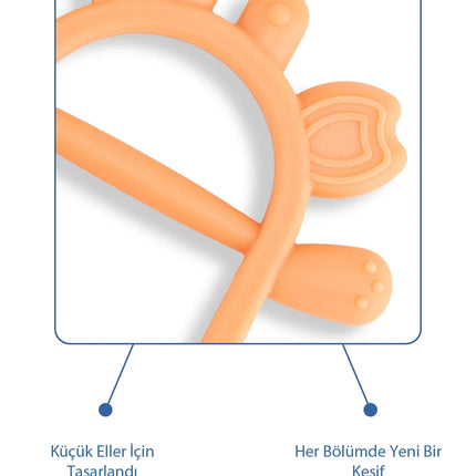 Babyjem Silikon Kolay Kavrama Diş Kaşıyıcı Soft Somon