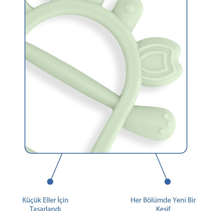 Babyjem Silikon Kolay Kavrama Diş Kaşıyıcı Soft Yeşil