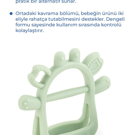 Babyjem Silikon Kolay Kavrama Diş Kaşıyıcı Soft Yeşil
