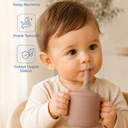Babyjem Silikon Pipetli Bardak Latte