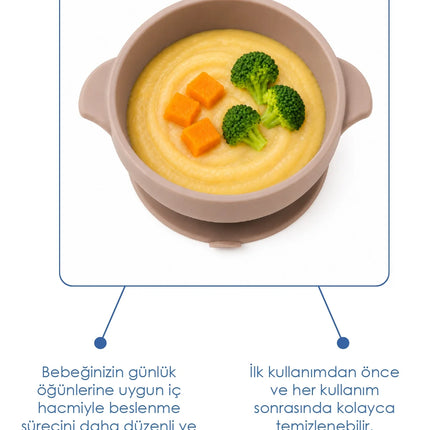 Babyjem Silikon Vakumlu Kase Latte