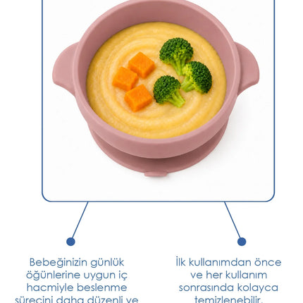 Babyjem Silikon Vakumlu Kase Mocha
