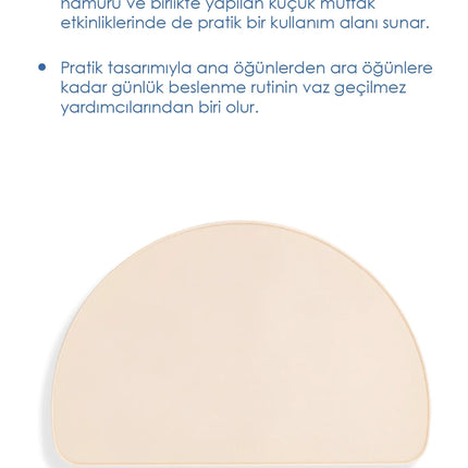 Babyjem Silinebilir Beslenme Mama Servis Matı Ekru